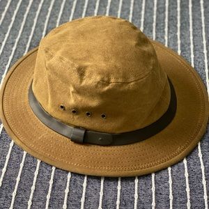 Vintage Filson tin cloth hat
